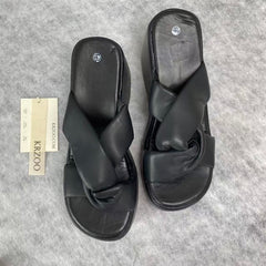 Outerwear with thick soles and high heels