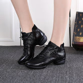 Women's 4cm Training Practice Outdoor Mesh Lace-up Dance Shoes JazDance Shoes