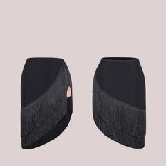 Girls Black Tassel Swing Dance Srts Practice Dancewear