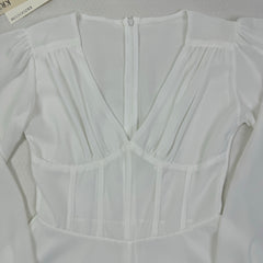 Long-sleeved chiffon A-line short skirt