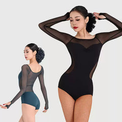 Women's Long SleevesDance Tops Bodysuit LeotarPractice DanceWear