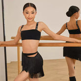 Girls Black Sleeveless Dance Practice Tops Dancewear