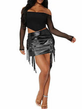 Foemmi Fringe Skirt For The Party And Club - Side Fringed Style