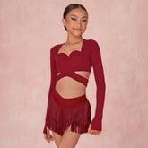 Girls Tassel Swing Dance Srts Practice Dancewear