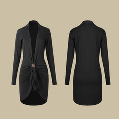 Women's Black Shirt Dress Latin Dance Dresses DanceWear Training Performance Dresses