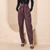 Women's Purple High Waist Dance Pants Training Pants Dancewear