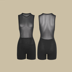 Women's Black Dance Tops Bodysuit LeotarPractice DanceWear