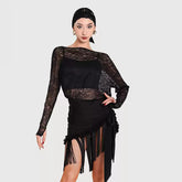 Women's Long Sleeves Latin Dance Tops Dance Wear Training Performance Dance Tops