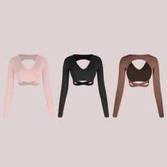 Girls Long-sleeved Dance Practice Tops Dancewear