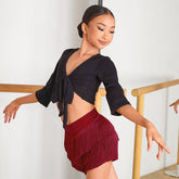 Girls Black Dance Practice Top Dancewear