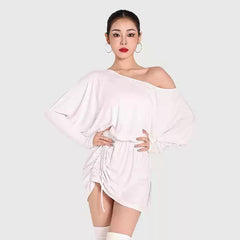 Women's Long Sleeve Latin Dance Dress Dance Wear Training Performance Dress