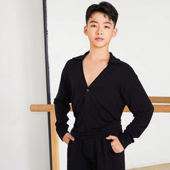 Boy's Long-sleeved Dance Practice Tops Dancewear