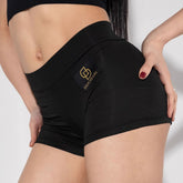 Women's Black Latin Dance Snny Shorts Dance Wear Training Performance Pants