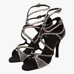 Women's Satin Customized Heel Latin Shoes Salsa Shoes Ballroom Dance Shoes