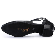 Women's Real Leather 4.5cm Heels Ballroom Swing Dance Modern Dance Shoes
