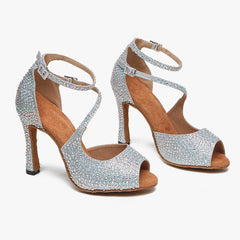 Women's Sparkling Glitter Customized Heel Dance Heels Salsa Shoes Ballroom Dance Shoes
