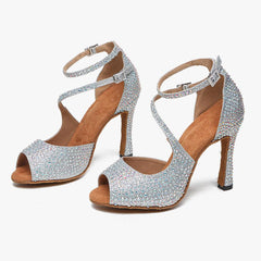 Women's Sparkling Glitter Customized Heel Dance Heels Salsa Shoes Ballroom Dance Shoes