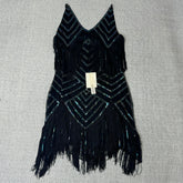 V-neck sleeveless irregular dress