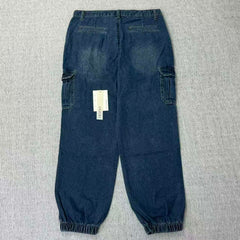 Workwear straight high-waisted jeans