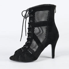Women's Rubber Sole Customized Dance Heels Boots Salsa JazDance Shoes
