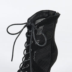 Women's Rubber Sole Customized Dance Heels Boots Salsa JazDance Shoes