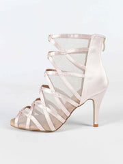 Women's Lace Customized Heel Rubber Sole Heels Dance Boots JazSalsa Dancing Shoes