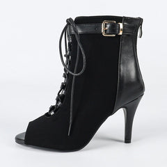 Women's Rubber Sole Customized Heel Dance Boots Heel Heels Dance Boots JazSalsa Dancing Shoes