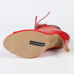 Women's Red Rubber Sole Customized Heels Dance Boots JazSalsa Street Sole Dancing Shoes