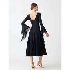 YUN Customisable-Women's Navy DiamonBallroom WaltModern Dance Dresses Dancewear