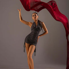 Women's Latin Dress Dance Wear Training Performance Dress