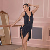 Women's Spaghetti Straps Tassel Dance Dress Dance Wear Training Performance Dress
