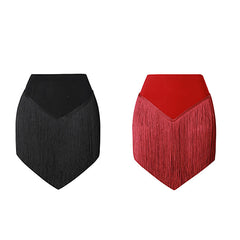 Women's Tassels Latin Dance Srt Dance Wear Training Performance Srts