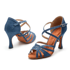 Women's Sparng Glitter Customized Heel Latin Shoes Salsa Shoes Ballroom Dance Shoes