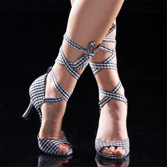 Women's Cloth Customized Heel Latin Shoes Salsa Shoes Ballroom Dance Shoes