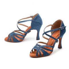 Women's Sparng Glitter Customized Heel Latin Shoes Salsa Shoes Ballroom Dance Shoes