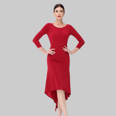 Customisable-Women's Red Dance Wear Dance Dress Performance Wear