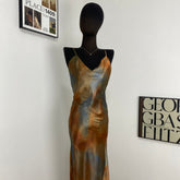 Rainbow Print Slip Dress