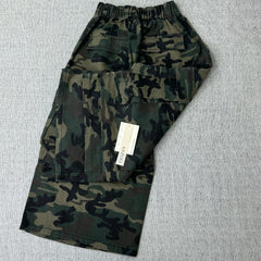 Camouflage five-pocket flared pants