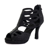 Women's Sparng Glitter Customized Heels Dance Boots Salsa Dance Shoes
