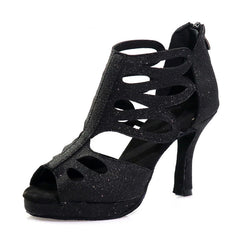 Women's Sparng Glitter Customized Heels Dance Boots Salsa Dance Shoes
