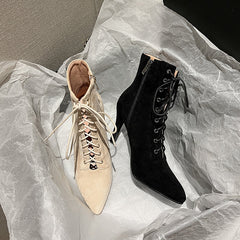 Women's 9cm Heel Suede Heels Dance Boots JazSalsa Street Sole Dancing Shoes