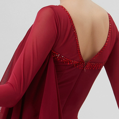 YUN Customisable-Women's Long Sleeve Dress For Ballroom Dancing standard/Smooth Dress