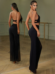 Women's High Waist Pants Latin Dance Wear Training Performance Pants