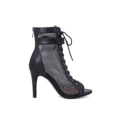 Women's Black 7.5cm/10cm Heels Dance Boots JazSalsa Street Sole Dancing Shoes