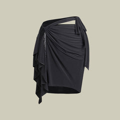 Girls Hollow Straps Irregular Dance Practice Srts Dancewear(with bottoms)