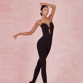 Women's Black Dance Tops Bodysuit LeotarPractice DanceWear