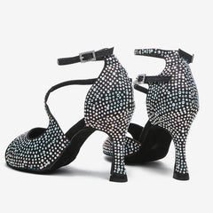 Women's Sparkling Glitter Customized Heel Latin Shoes Salsa Shoes Ballroom Dance Shoes