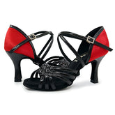 Women's Leatherette Customized Heel Strappy Latin Dance Shoes Ballroom Dance Shoes