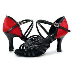 Women's Leatherette Customized Heel Strappy Latin Dance Shoes Ballroom Dance Shoes