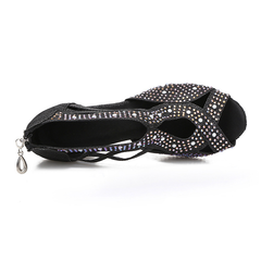 Women's Sparng Gliiter Customized Heels Dance Boots JazSalsa Dancing Shoes